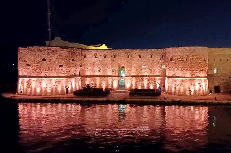 Architektonische Beleuchtung - Aragonesische Burg, Taranto